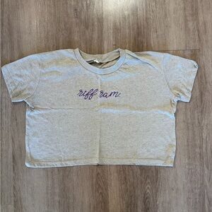 TCU Riff Ram Gray Cropped Shirt